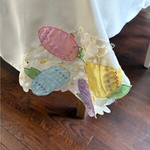 Floral Embroidered Tablecloth